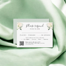 OSA av traditionell QR-kod för blommigt Kort