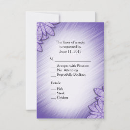 Osa av Ultra Violet Hue-Blommigt med val av Entree Inbjudningar