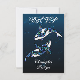 Osa av vackert Orca Whales Beach Wedding
