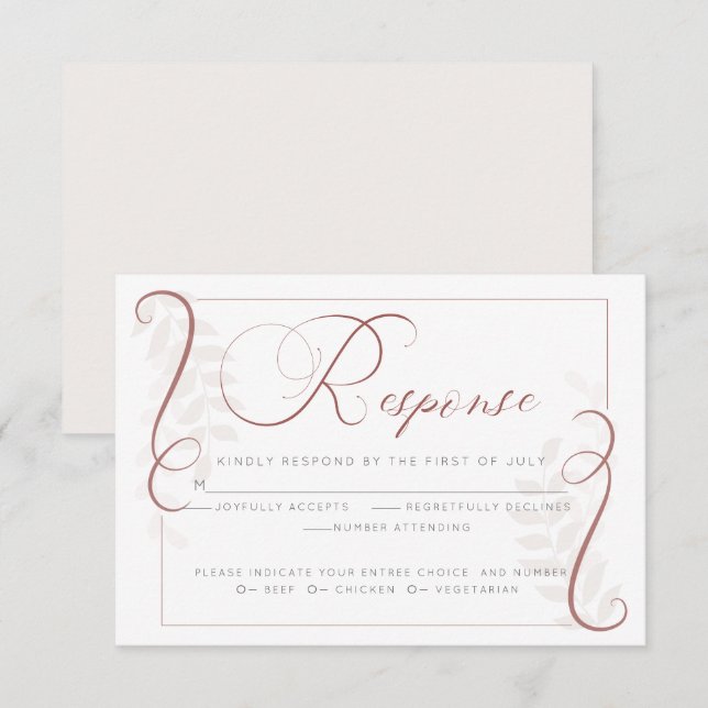 Osa av val av måltid | Cayenne och  Inbjudningar (Fram/baksida)