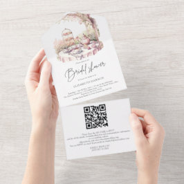 Osa av vattenfärg Garden Möhippa QR-kod