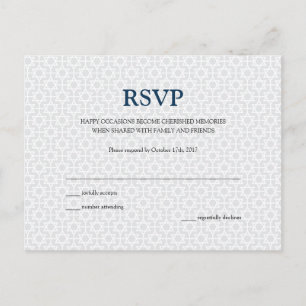 Osa av vykort Delikat mönstrat Pub/Bat mitzvah