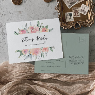OSA av vykort för Rosa i elegant Menu Choy, -vyko