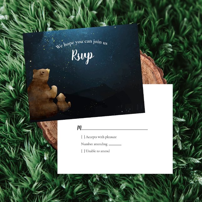 OSA Baby Shower Bears Twinkle Twinkle Little Star Kort (Skapare uppladdad)