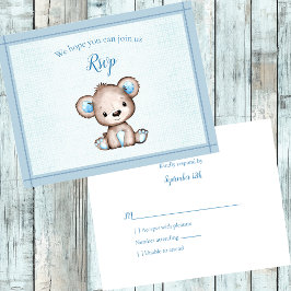 OSA Baby Shower Cute Brown Bear Kort