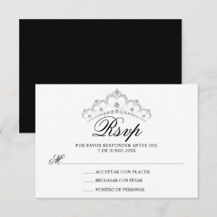 OSA Black White Spain Quinceañera Quince Kort