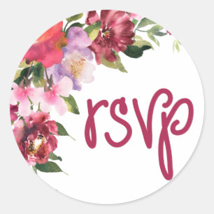 OSA blommigt Sticker Runt Klistermärke