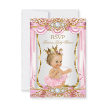 OSA Blonde Girl Princess Baby Shower Rosa Silke