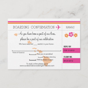 OSA Boarding Pass till Hawaii Inbjudningar