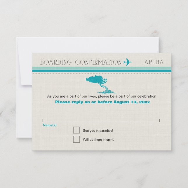 OSA Boarding Pass to Aruba (Framsida)
