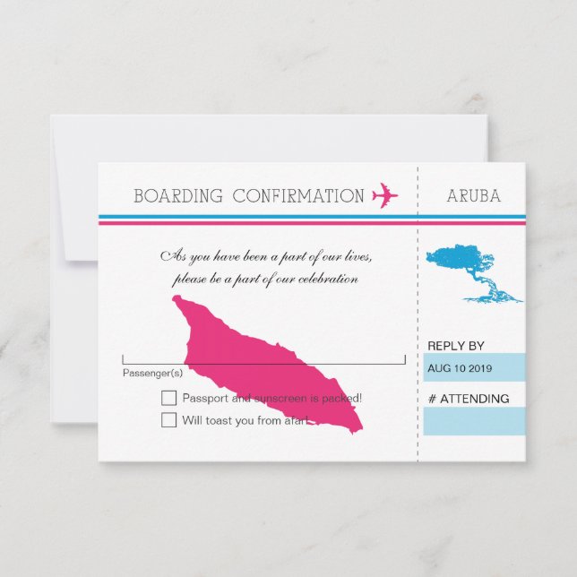 OSA Boarding Pass to Aruba (Framsida)