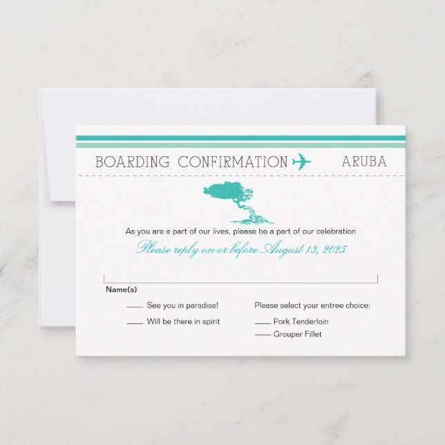 OSA Boarding Pass to Aruba (Framsida)