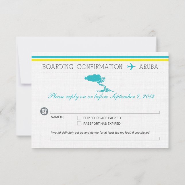 OSA Boarding Pass to Aruba Kort (Framsida)
