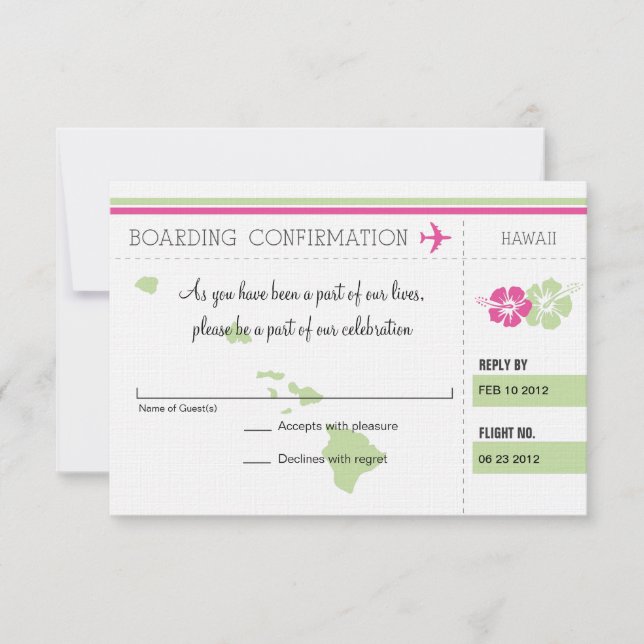 OSA Boarding Pass to Hawaii (Framsida)