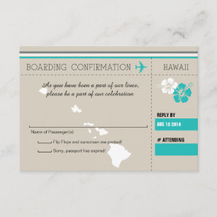 OSA Boarding Pass to HAWAII Kort