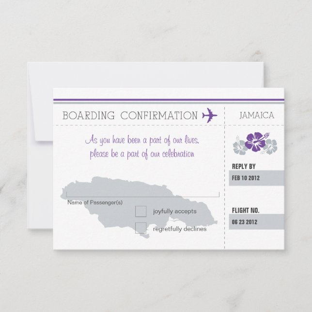 OSA Boarding Pass to JAMAICA (Framsida)
