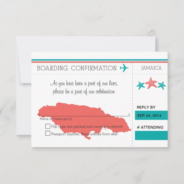 OSA Boarding Pass to JAMAICA (Framsida)