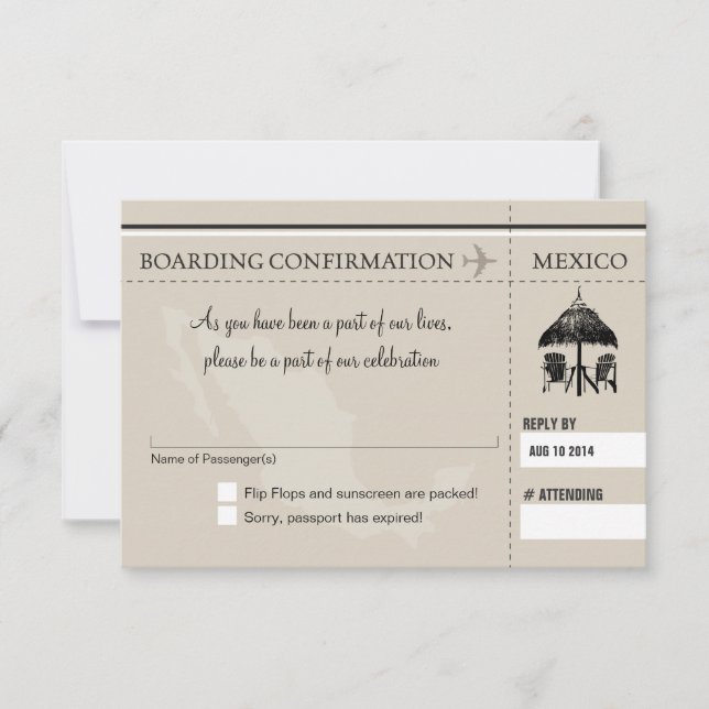 OSA Boarding Pass to MEXICO Kort (Framsida)