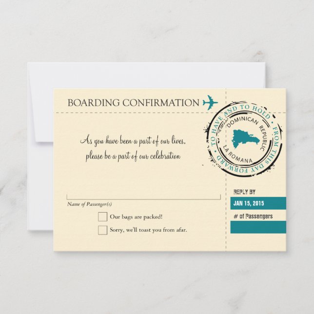 OSA boardingpass till Dominikanska republiken (Framsida)