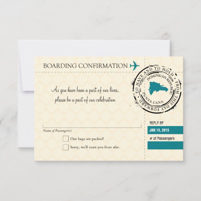 OSA boardingpass till Dominikanska republiken (Framsida)