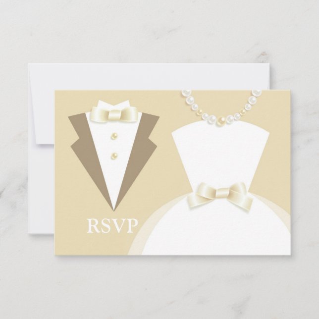 OSA Bride & Groom Bröllop Card med alternativ för  Kort (Framsida)