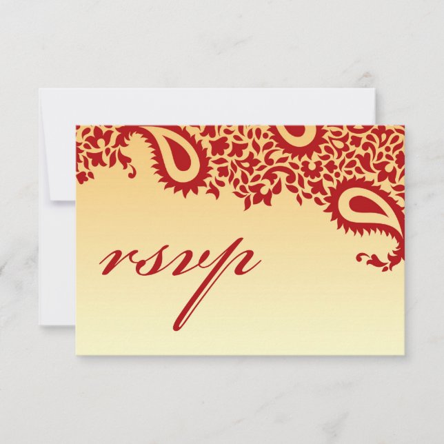 OSA Bröllop Card med alternativ för mat (Framsida)