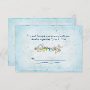 OSA bröllop-daisy-bouquet med pärlor Inbjudningar