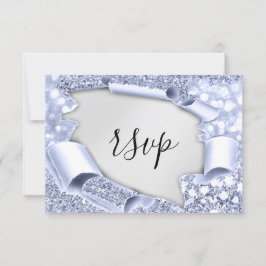 OSA Bröllop Glitter Möhippa Grått Silver Blue Kort