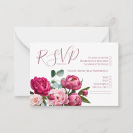 OSA Bröllop Peony-kort Anteckningskort
