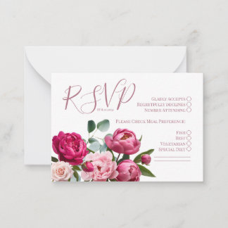 OSA Bröllop Peony-kort Anteckningskort