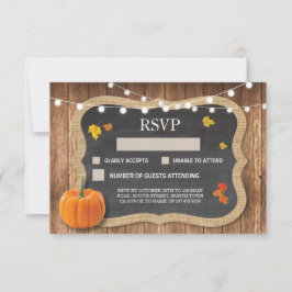 OSA Bröllop Rustic Chalk Pumpkin-svarskort