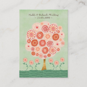 OSA Bröllop Tangerine Dream Träd Flat Cards Tilläggskort