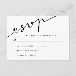 Osa Calligraphy-skript för enkel Elegant Bröllop Kort