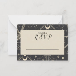 OSA Celestial Boho Bröllop Card Anteckningskort