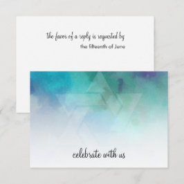 OSA Coola Färg Aqua Blue Lila White Kort