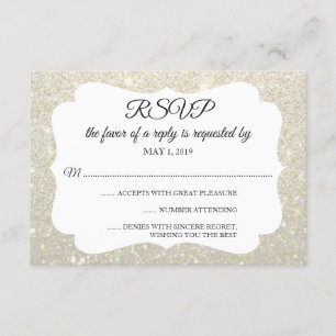 OSA Dagen Glitter Fab White Guld Kort