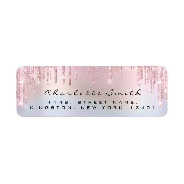 OSA Drifts Rosa  Returadress Holograph Returadress Etikett (Framsidan)