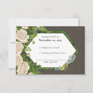 OSA Earthy rustic ro fern card med lichen Kort