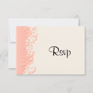 OSA Elegant Peach Blommigt Swirl Kort