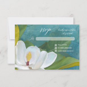 OSA Elegant Romantic Magnolia Blommigt Typografi Kort