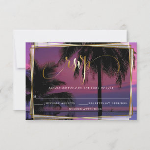 OSA Exotic Tropical Night Bröllop BarefootBride™ Kort