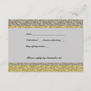 OSA finare Silver Guld Glitter Kort