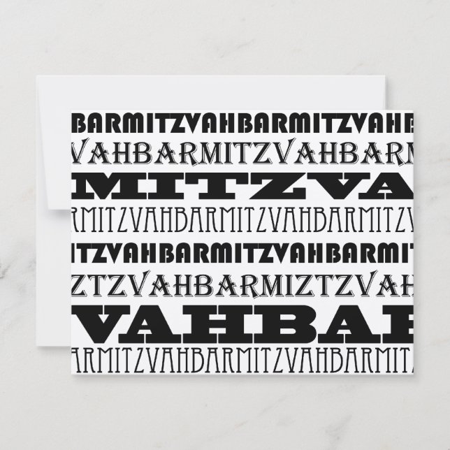 Osa för anpassad Coola Pub Mitzvah-inbjudan (Framsida)