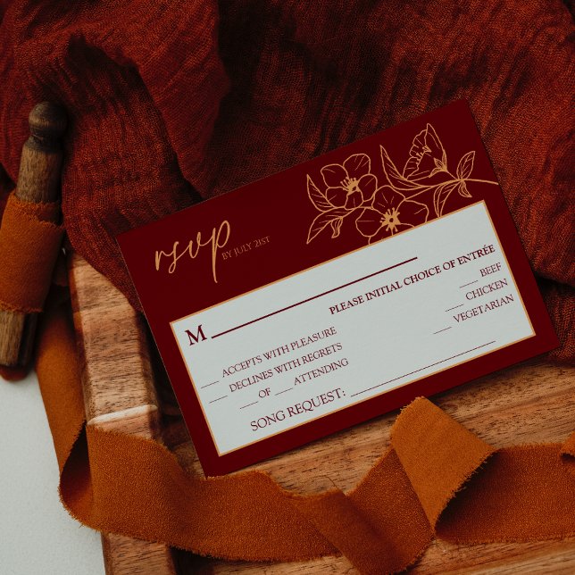 Osa för begäran om Burgundy Guld Blommigt Bröllop  (Skapare uppladdad)