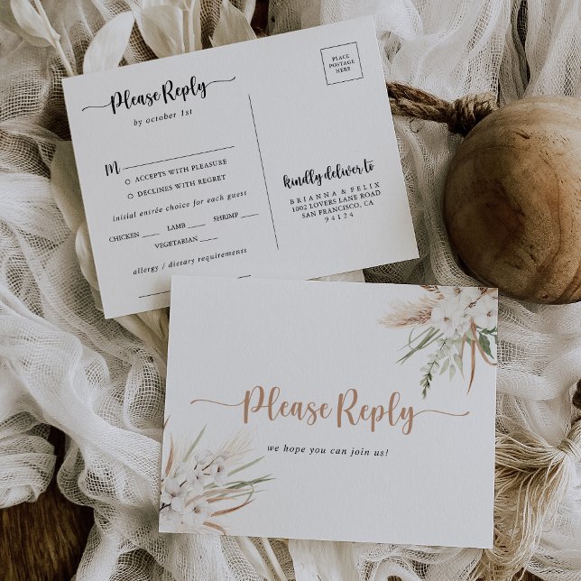 Osa för Blommigt av alternativ för Rustic Boho Ele Vykort (Skapare uppladdad)