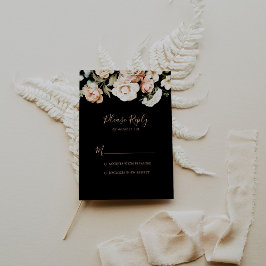 Osa för Blommigt av svart formellt Royal Kort