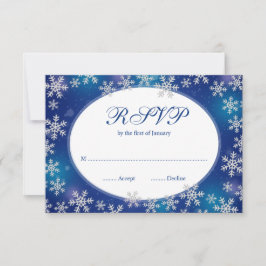 Osa för Bright Snöflingor Blue White Winter