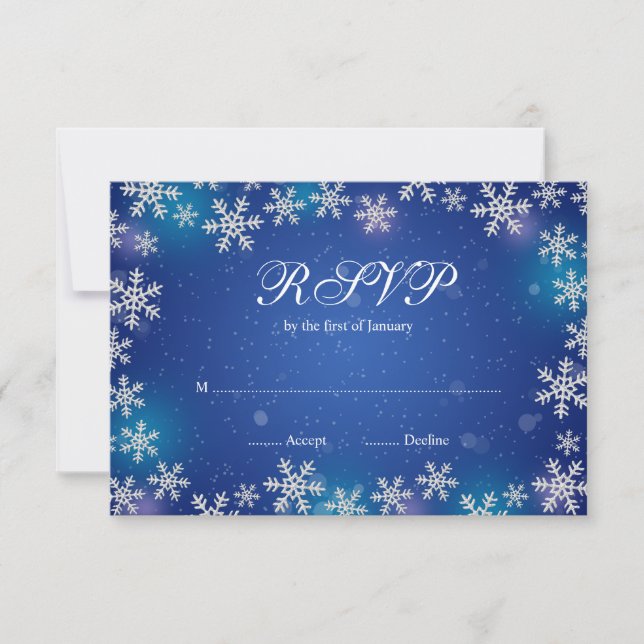 Osa för Bright Snöflingor Blue Winter (Framsida)