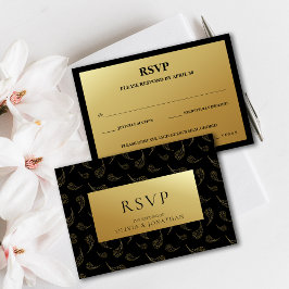 Osa för det moderna valet av Bröllop-fetma i Guld Inbjudningar