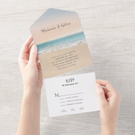 Osa för enkel båge i en bröllopsinbjudan